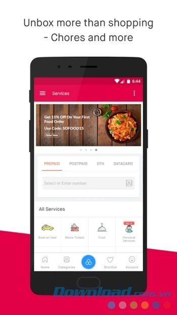 Snapdeal còn hỗ trợ các dịch vụ khác ngoài mua sắm online