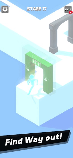 Đi tới cánh cửa màu xanh lá và thoát ra ngoài