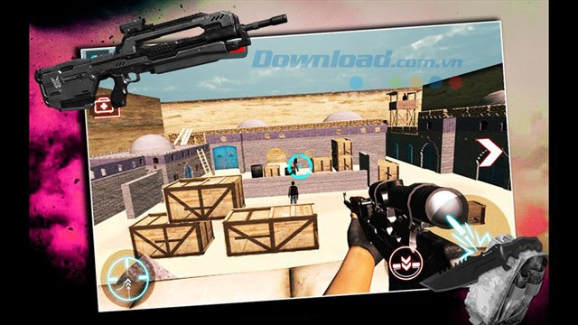 Giao diện game bắn súng Sniper 3D Assassin