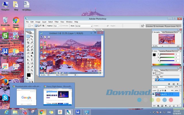 Bộ theme gồm cả màu cửa sổ cho hệ điều hành