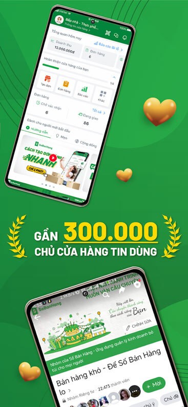 Gần 300.00 chủ cửa hàng tin dùng