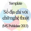 Sổ địa chỉ kiểu chữ nghệ thuật | Template Sổ địa chỉ