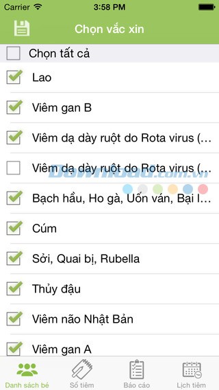Sổ tiêm chủng cho iOS