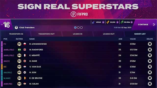 Quản lý các cầu thủ hàng đầu theo bất kỳ cách nào bạn muốn