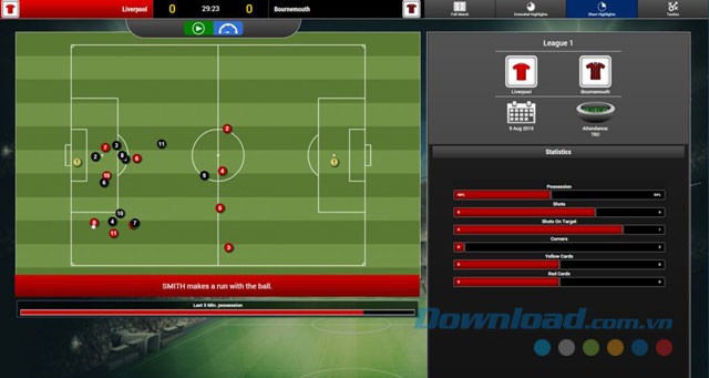 Giao diện game Soccer Manager 2016