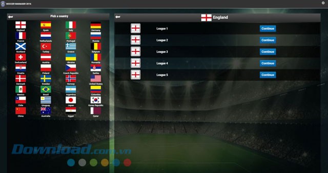 Các lựa chọn đội bóng đa dạng