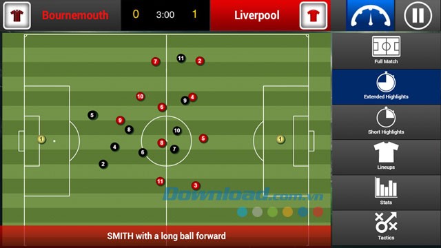 Toàn cảnh trận đấu trong game