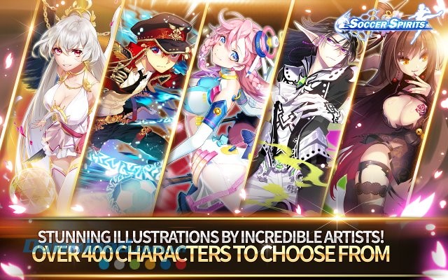 Hơn 400 thẻ bài để thu thập trong game Soccer Spirits