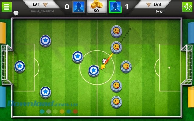 Giao diện màn chơi game Soccer Stars