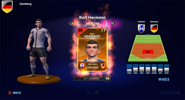 Thu thập và nâng cấp các cầu thủ từ khắp nơi trên thế giới