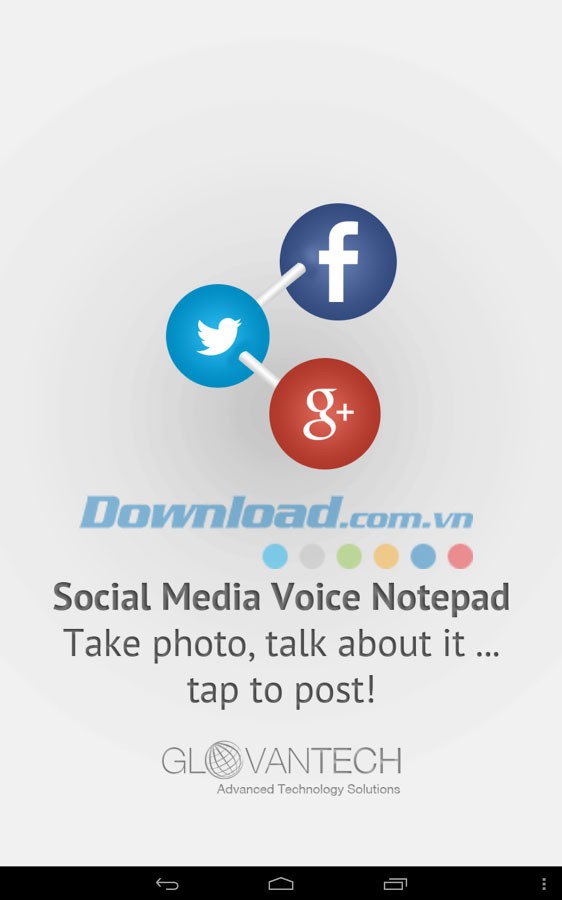 Social Media Voice Notepad for Android