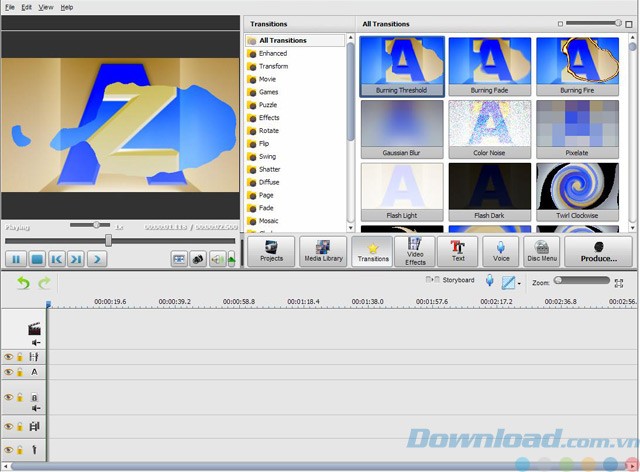 Thêm hiệu ứng chuyển động cho video