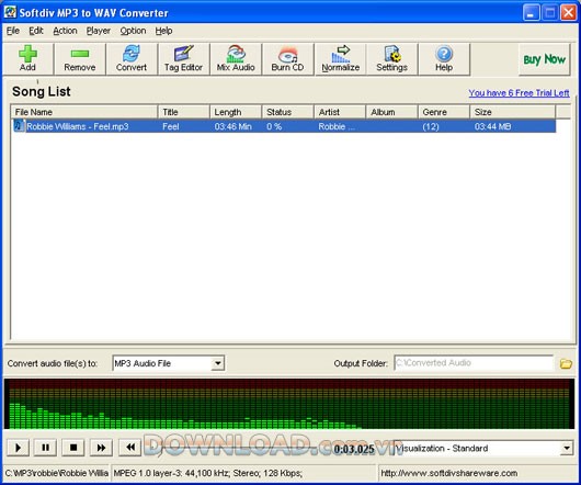 Softdiv MP3 to WAV Converter