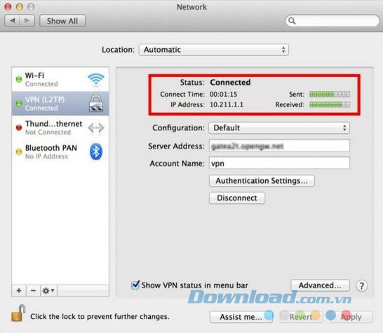Tạo kết nối VPN với LP2TP/IPsec VPN Client