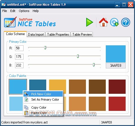 SoftFuse Nice Tables