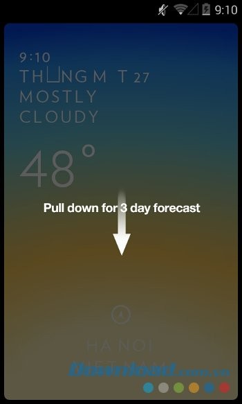 Xem thời tiết với Solar
