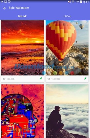Cửa hàng hình nền của Solo Launcher