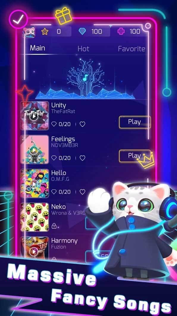 Sonic Cat cho Android có nhiều bài hát hay