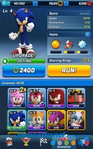 Nâng cấp nhân vật