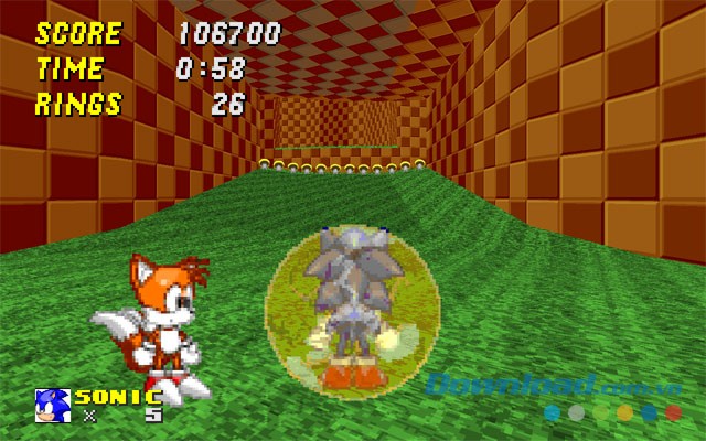 Sử dụng khả năng đặc biệt của nhân vật trong game phiêu lưu miễn phí cho máy tính Sonic Robo Blast 2