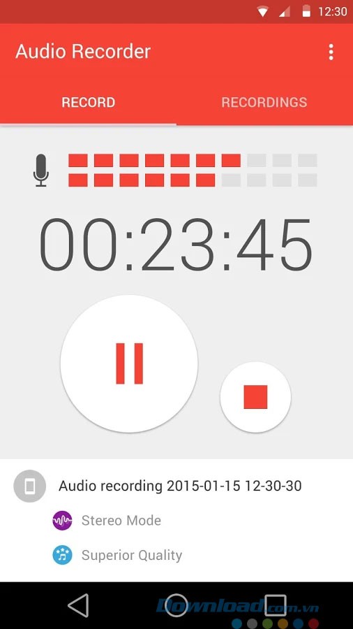 Các lựa chọn chế độ và chất lượng