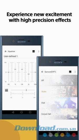 Sony Music Center cho Android có nhiều hiệu ứng đẹp mắt
