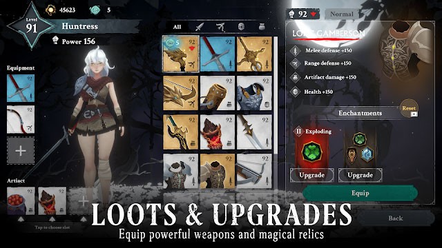 Thu thập chiến lợi phẩm và nâng cấp