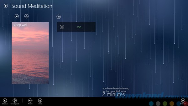 Nghe tiếng mưa với Sound Meditation