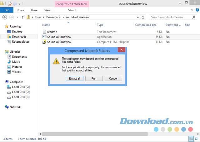 Giải nén và cài đặt ứng dụng