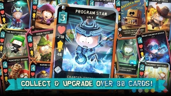 South Park: Phone Destroyer cho Android có bộ thẻ bài độc đáo để người chơi sưu tầm và nâng cấp