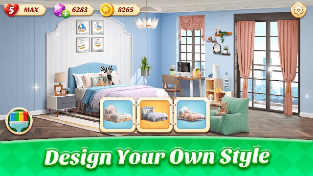 Thiết kế nhà theo phong cách của riêng bạn trong game Space Decor: Dream Home Design