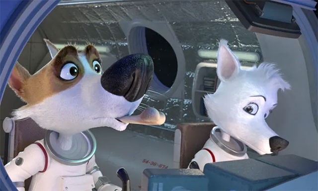 Phim Biệt Đội Phi Hành Cún đưa khán giả vào chuyến thám hiểm mới của 2 chú chó phi hành gia