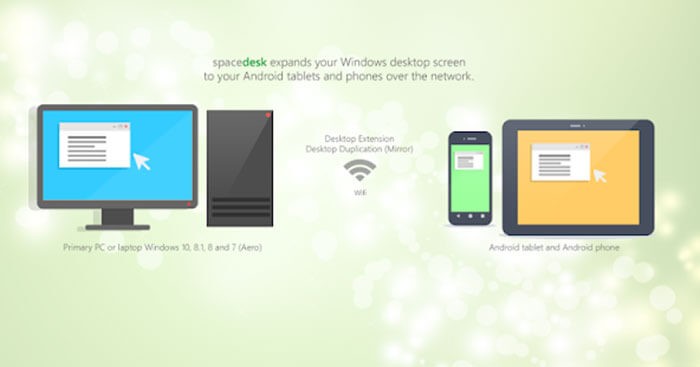 Spacedesk là công cụ cá nhân tiện ích, giúp kết nối máy tính với nhiều màn hình phụ