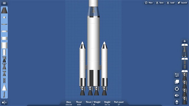 Thiết kế và chế tạo tên lửa như thật trong game giả lập Spaceflight Simulator
