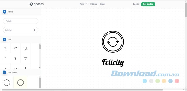 Dùng ứng dụng web Spaces để thiết kế logo một cách nhanh chóng và dễ dàng