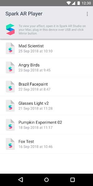 Spark AR Player có nhiều hiệu ứng để bạn lựa chọn