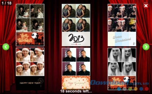 SparkBooth cho Mac hỗ trợ đa dạng các kiểu phông nền để chụp ảnh selfie