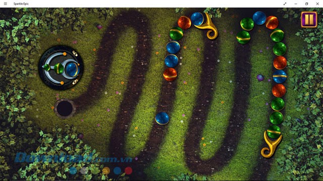 Giao diện game bắn bóng Sparkle Epic