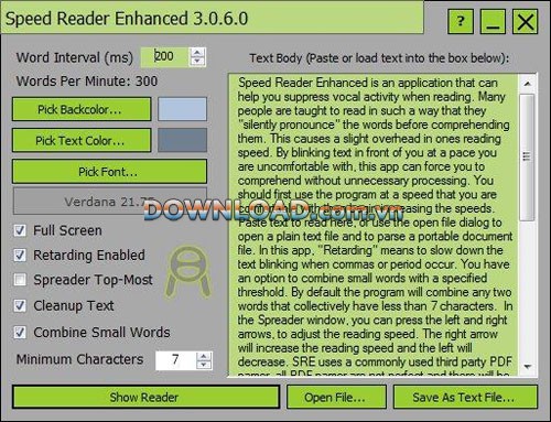 Speed Reader Enhanced Portable