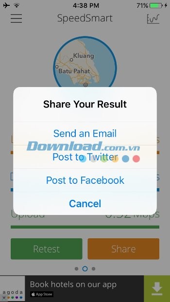 Chia sẻ kết quả đo tốc độ mạng