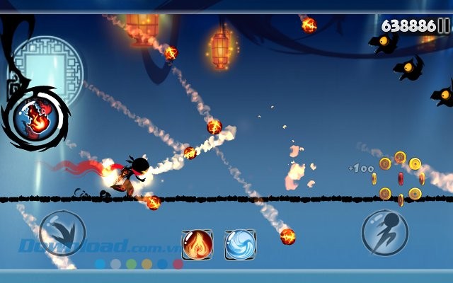 Giao diện màn chơi game Speedy Ninja