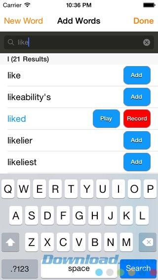 Quản lý danh sách từ mới