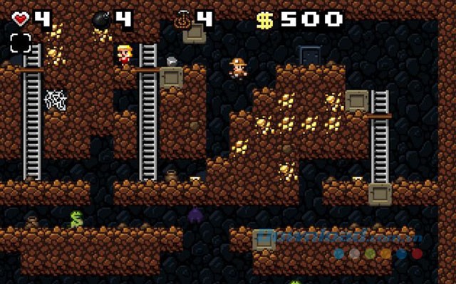 Game đào vàng Spelunky HTML 5