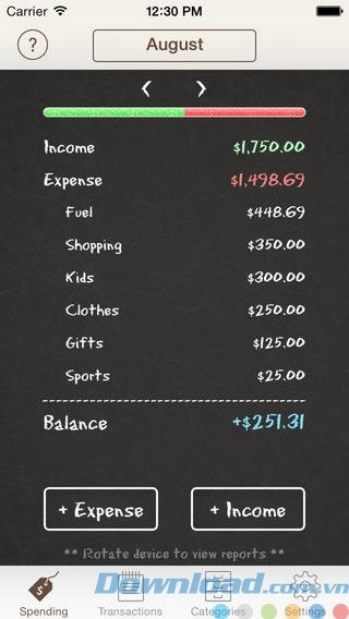 Theo dõi chi tiêu hàng ngày