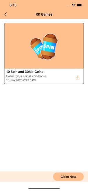 Nhận phần thưởng để chơi Coin Master