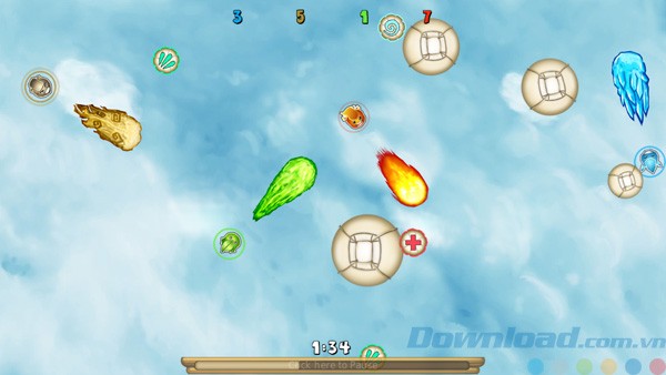 Giữ lì phím điều khiển để bắn đạn to