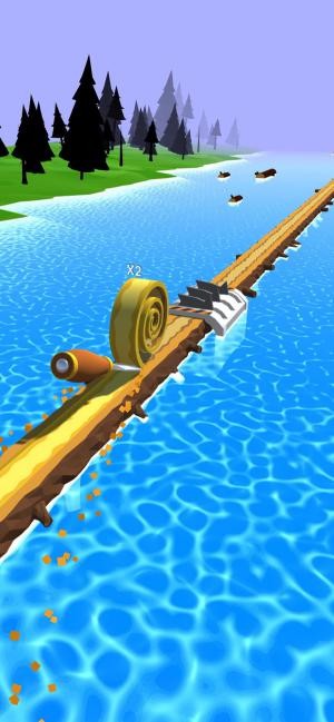 Spiral Roll là game đẽo gỗ gây nghiện