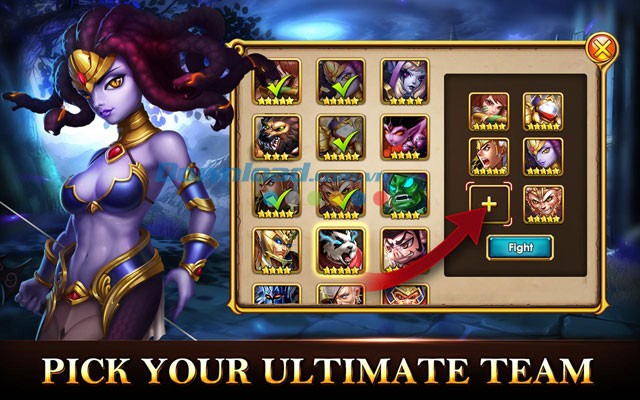 Chiến thuật liên kết anh hùng thông minh để chiến thắng Spirit Guardian cho Android