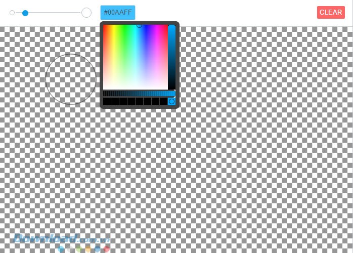 Chọn màu sắc và cọ vẽ