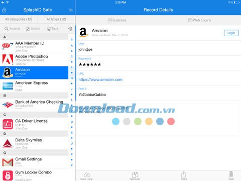 SplashID Safe Password Manager for iOS